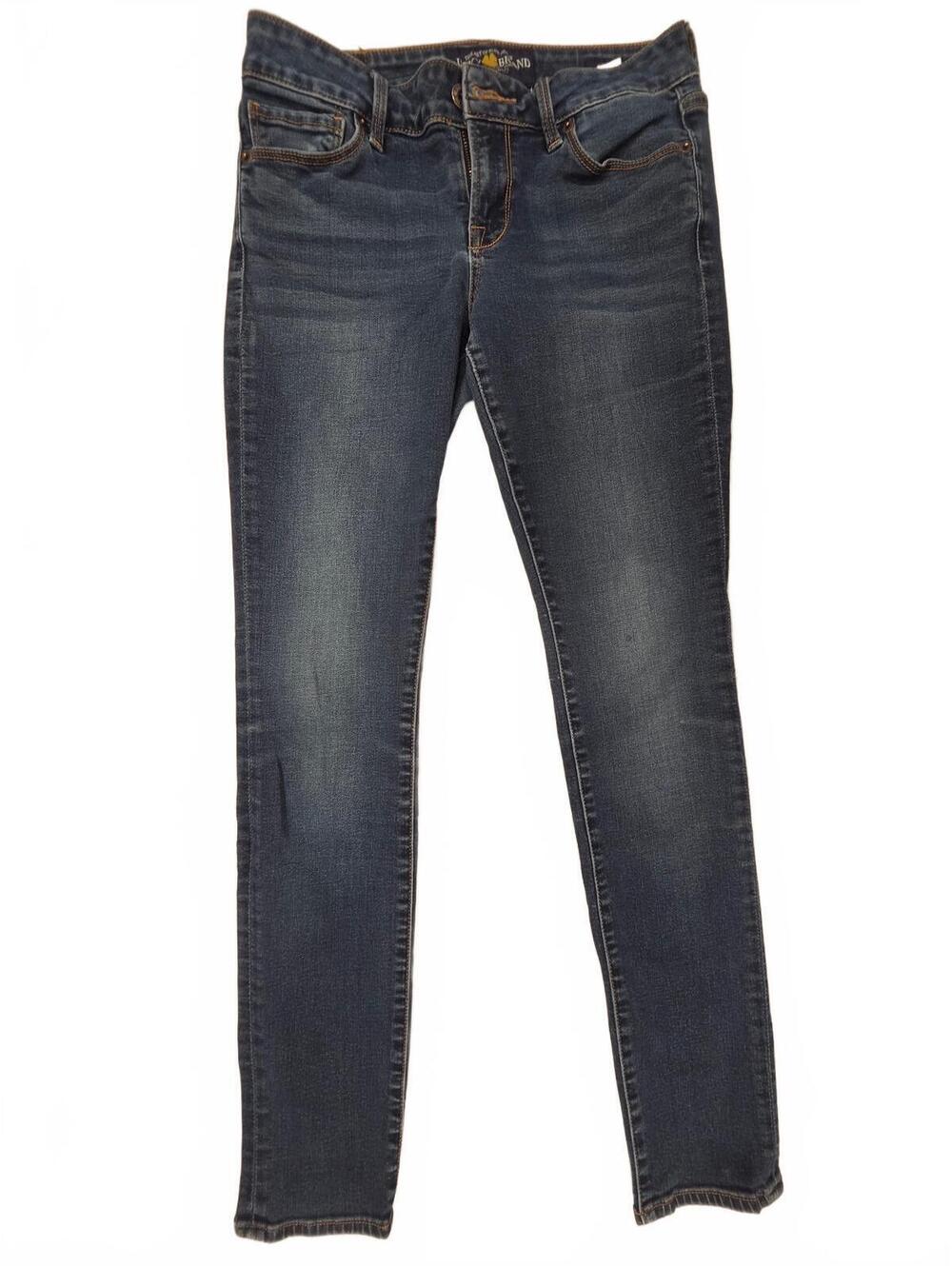 Lucky Brand Leyla Skinny Ankle Jeans Womens Size 4 27 Medium Wash Stretch